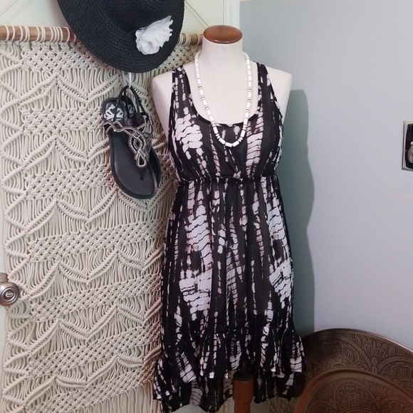 Xhilaration Swim Coverup Black & White Tie Dye - Picture 1 of 7